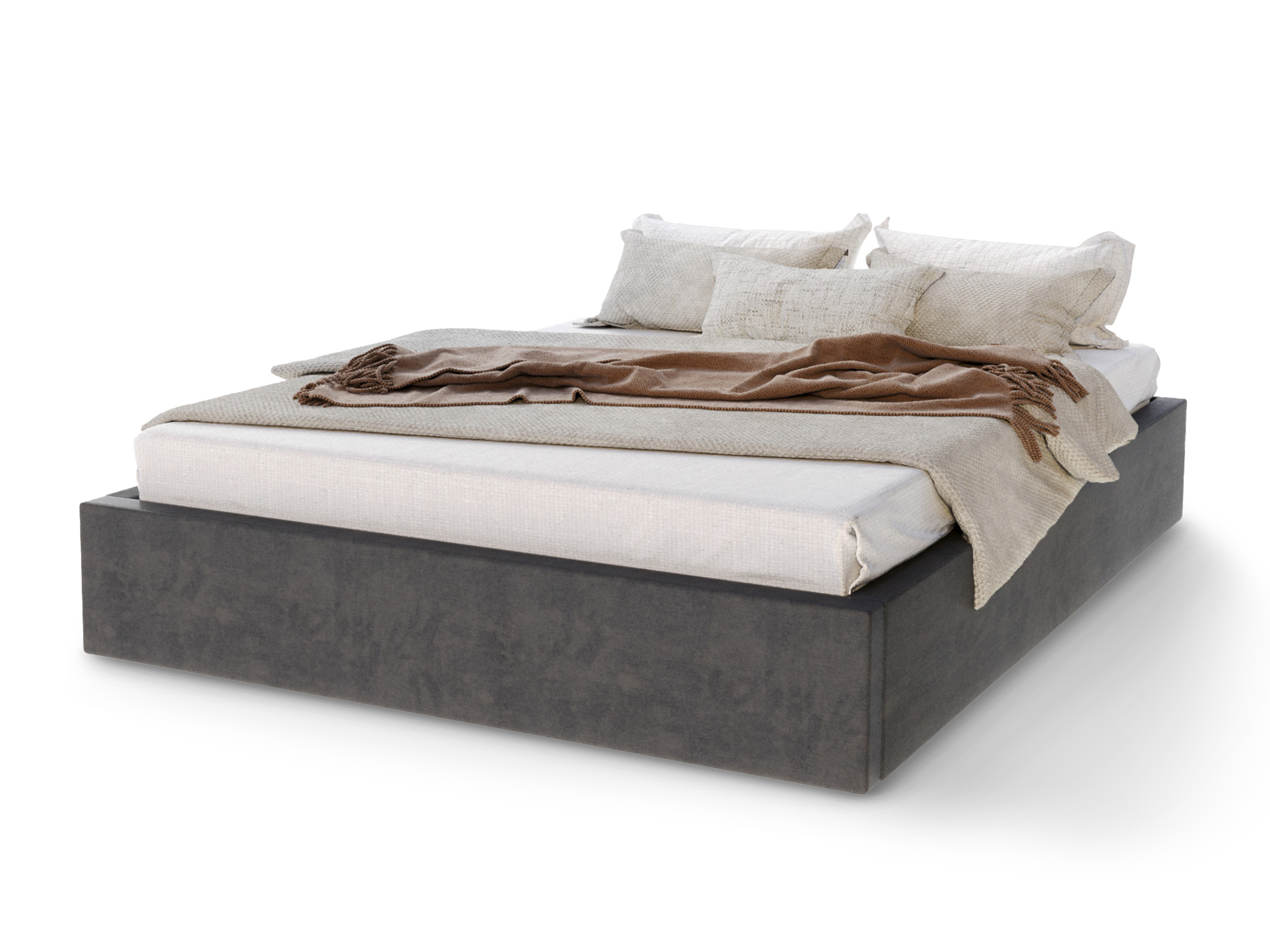 GM Manželská posteľ s úložným priestorom Orlando 180x200 - grafit