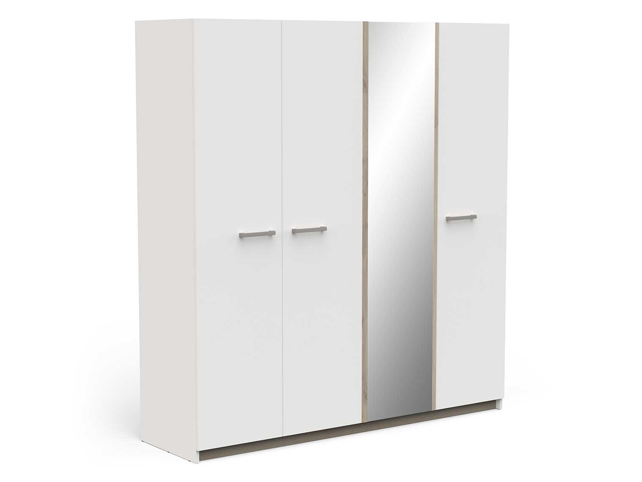 CB Šatníková skriňa so zrkadlom 178x191x51 Watson 4 - biela