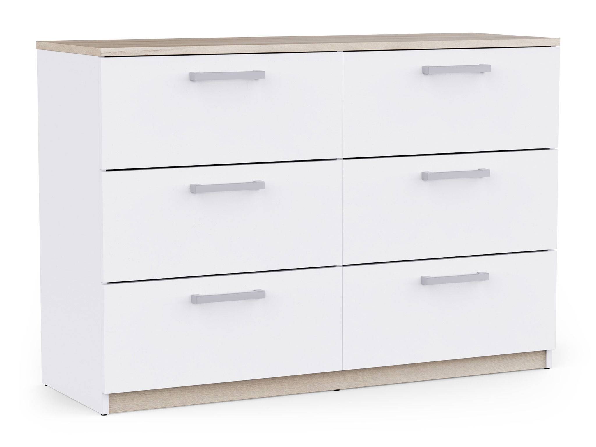 CB Široká komoda Watson 6 - biela