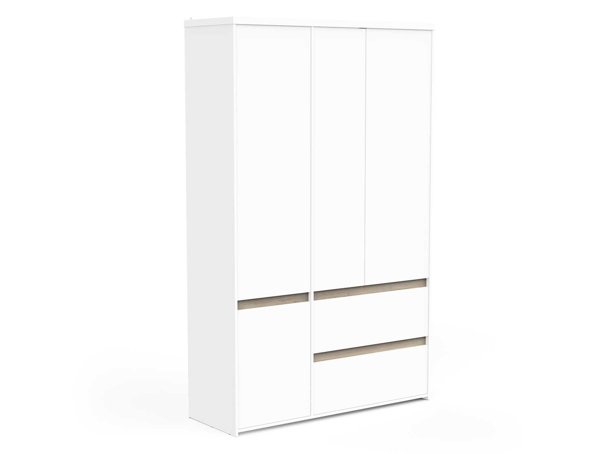 CB Šatníková skriňa Clyde 138x187x50 - biela