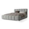 Moderná sivá čalúnená posteľ Velo