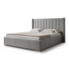 Sivá čalúnená posteľ Palmira