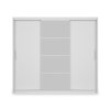 Šatníková skriňa so zrkadlom v bielom prevedení