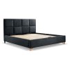 Čierna manželská posteľ bez matraca