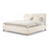 Čalúnená smotanová posteľ Sofira