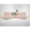 Ružová rohová sedačka SOHO II