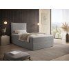 Čalúnená boxspring posteľ Seleno 90x200 - svetlosivá