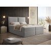 Čalúnená boxspring posteľ Seleno 160x200 - svetlosivá