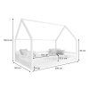 Rozmer montessori postele Bianco New II