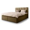 Čalúnená boxspringová manželská posteľ Massimo 180x200 - hnedá