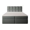 Čalúnená boxspring posteľ Massimo 140x200 - sivá