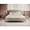 Čalúnená manželská posteľ s prešívaným čelom