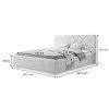 Rozmery postele Larri 140x200