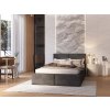Čalúnená posteľ s úložným priestorom Izabela 90x200 - grafit