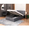 Čalúnená posteľ s úložným priestorom Izabela 90x200 - grafit