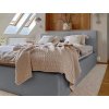 Čalúnená manželská posteľ s úložným priestorom Ingrit - sivá