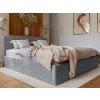 Čalúnená manželská posteľ s úložným priestorom Ingrit - sivá