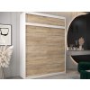 Šatníková skriňa Alyxia 180/200 - biela/dub sonoma