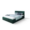 Zelená čalúnená posteľ
