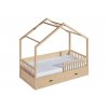 Detská posteľ domček Wiktor 200x90 - borovica