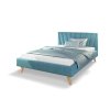 Čalúnená jednolôžková posteľ 120x200 Heaven - modrá