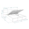 Čalúnená manželská posteľ 160x200 s úložným priestorom Dony - rozmer