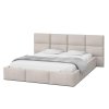 Čalúnená manželská posteľ s úložným priestorom Dony 180x200 - krémová
