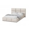 Čalúnená manželská posteľ s úložným priestorom Dony 140x200 - krémová
