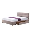 Čalúnená manželská posteľ Merida II 160x200 s úložným priestorom - béžová