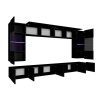 Obývacia stena Calabrini I - čierna