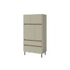 vysoká komoda Luca so skrinkami a zásuvkami v zelenej farbe