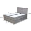 Čalúnená boxspring posteľ Kayla - sivá rozmery