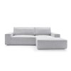 Rohová rozkladacia sedačka Fiord - sivá pravá z profilu