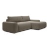 Rohová rozkladacia sedačka Loop - hnedá v pravej orientácií