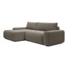 Rohová rozkladacia sedačka Loop - hnedá v ľavej orientácií