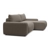 Rohová rozkladacia sedačka Loop - hnedá z boku