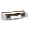 Závesný TV stolík s úložným priestorom Mossa 08 - biely