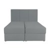 Sivá posteľ boxspring