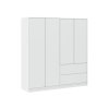 Biela šatníková skriňa 4D2S