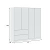 Rozmery šatníkovej skrine Basit