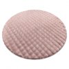púdrovo ružový okrúhly koberec Bubble