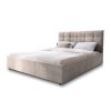 Krémová čalúnená posteľ Avela