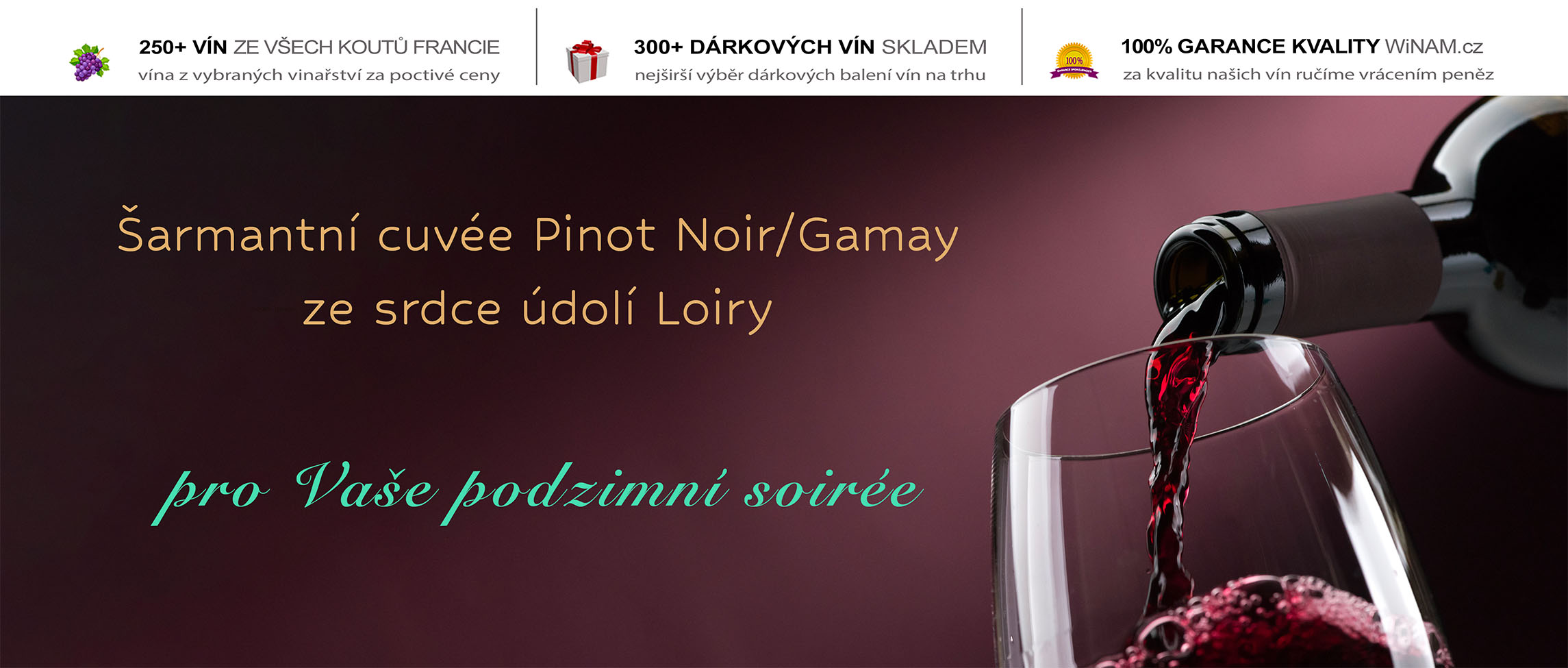 Podzimní soirée s červeným vínem z Loiry