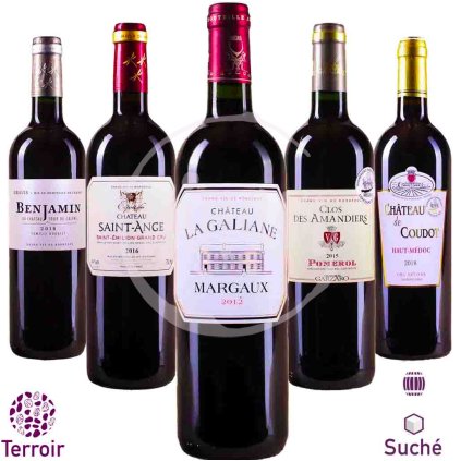 Luxusní degustační set vín z Bordeaux