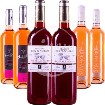 Sada růžových vín z Francie