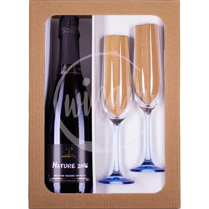 Luxusní Premier Cru Nature se skleničkami jako dárek