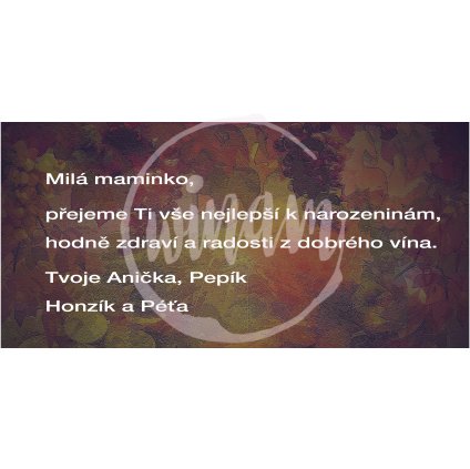 Dárková kartička podzimní motiv