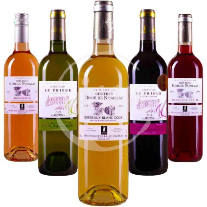 Sada typických vín z Bordeaux