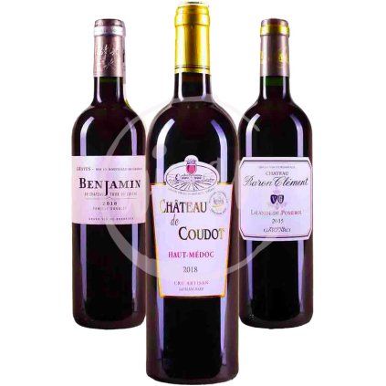 Trio slavných apelací z Bordeaux v červeném