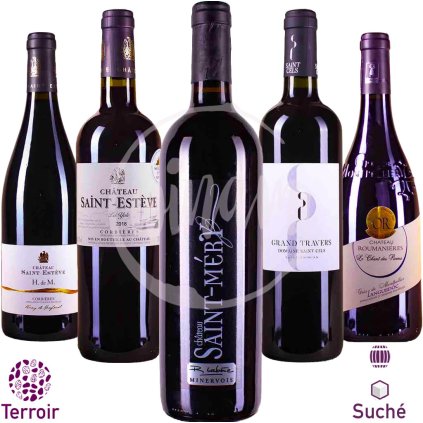 Sada červených vín z Languedocu